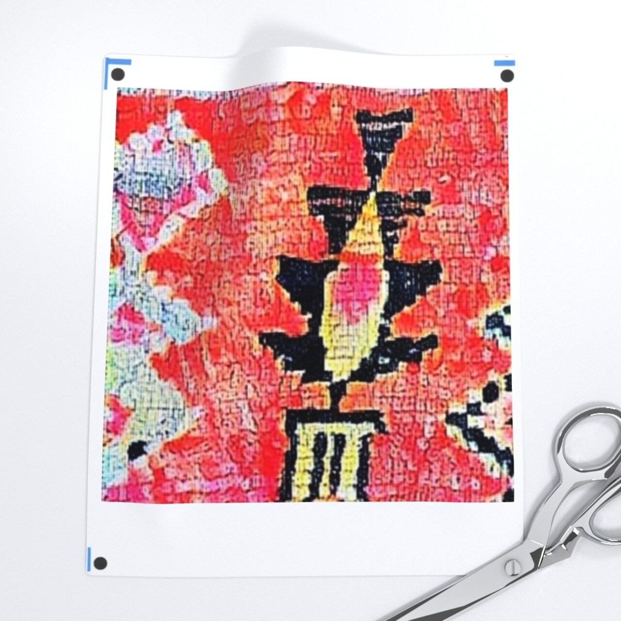 Tropical Orange Pink Moroccan Style Turkish Inspired Kilim Boho Sunset Custom Pre-pasted Wallpaper by Spoonflower Pre-Pasted Wallpaper 2FT Wide